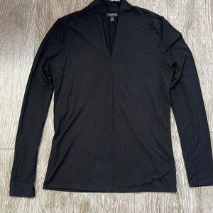 NWOT TALBOTS LONG SLEEVE BLACK TOP SZ XS